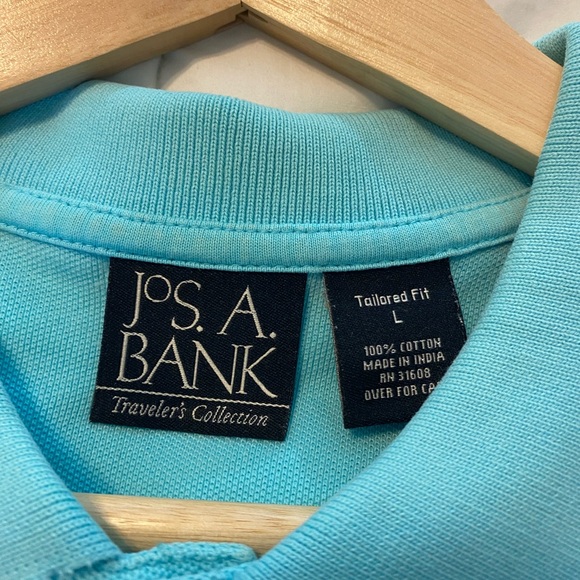 Jos. A. Bank Men's Sea Foam Green  Polo Shirt Classic Style -Tailored Fit SIZE L - Picture 5 of 10